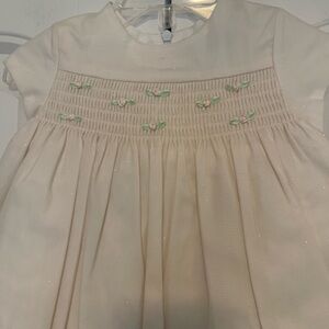 Mayoral white sparkling Dress with Floral Embroidery NWT
